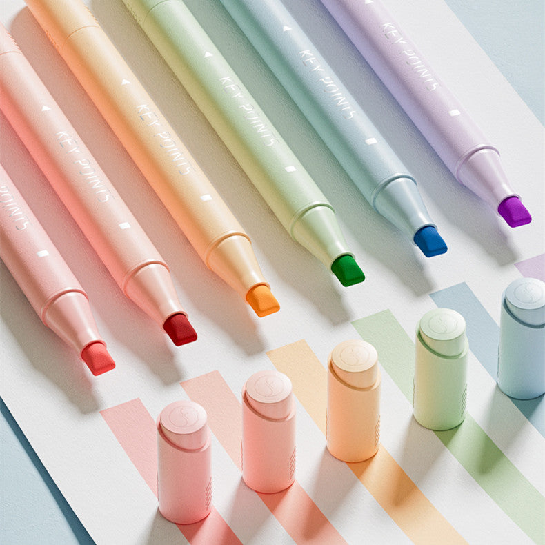 Textmarker in Pastellfarben