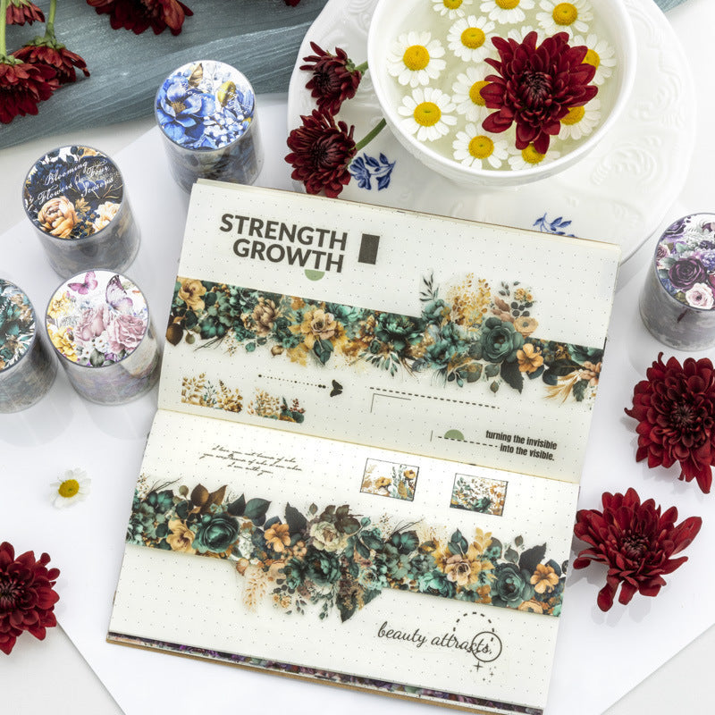 Vintage Blumen Clear Tape
