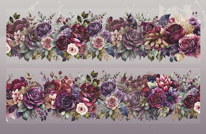 Vintage Blumen Clear Tape