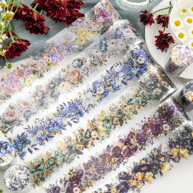 Vintage Blumen Clear Tape