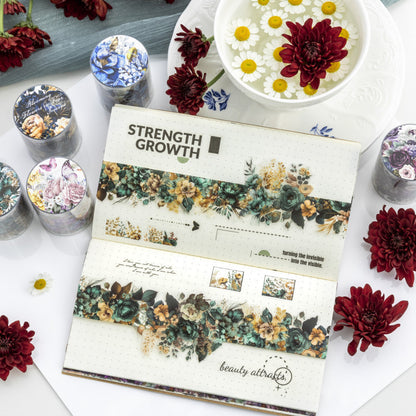 Vintage Blumen Clear Tape