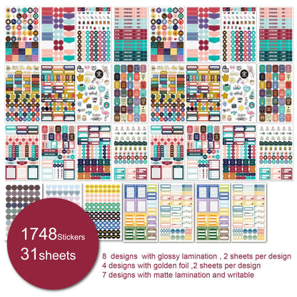 Journal Sticker-Set – Übersicht
