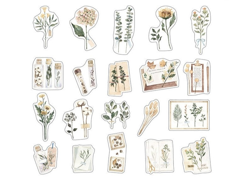 Blumen Journal Sticker, Variante: grün