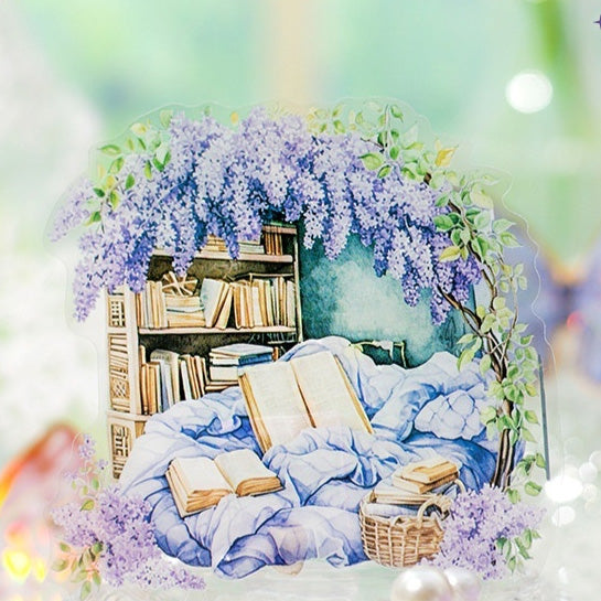 Under Wisteria Flowers Sticker