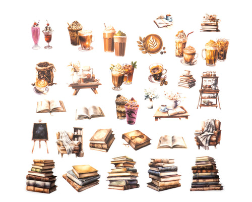 Coffee & Books Sticker