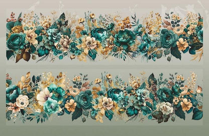Vintage Blumen Clear Tape