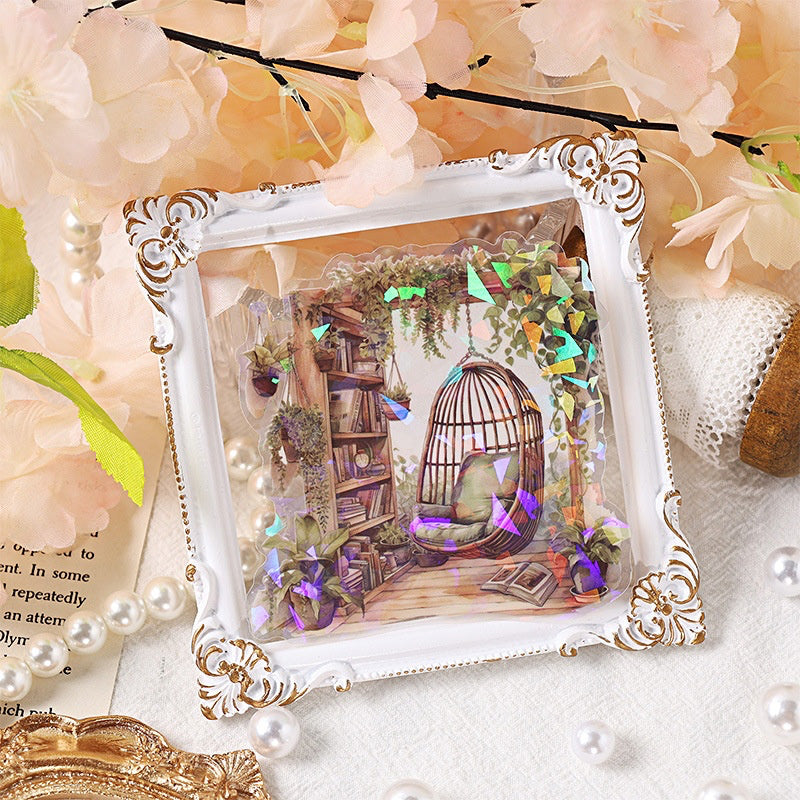 Secret Scenery Sticker mit partieller Glanzfolie